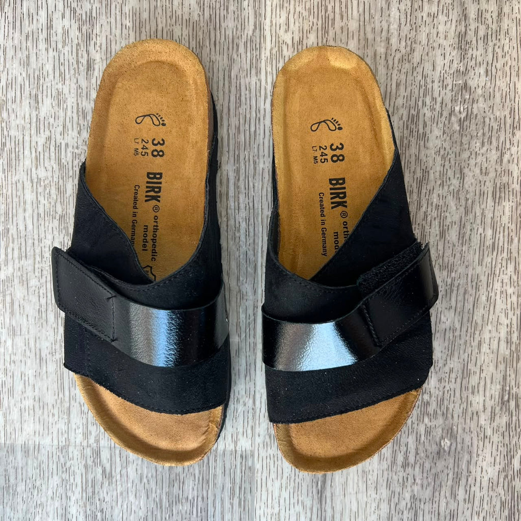 Sandales femme daim noir