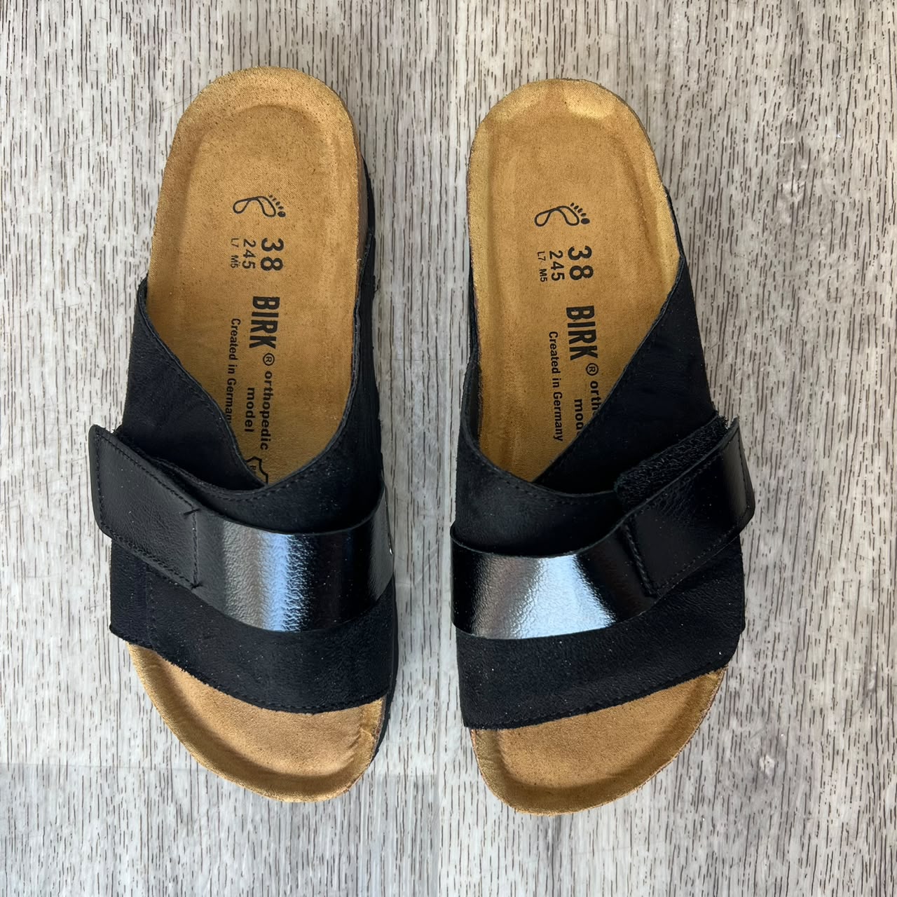 Sandales femme daim noir