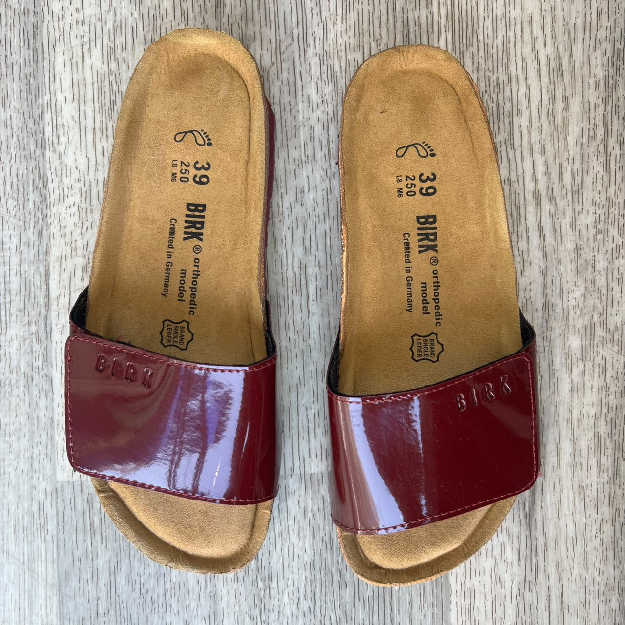 Sandales femme bordeaux vernis