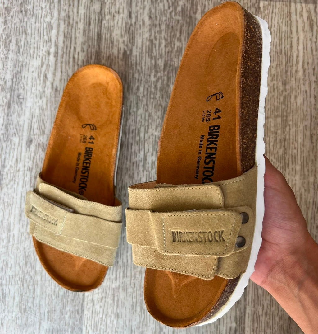 Sandales homme cuir sable