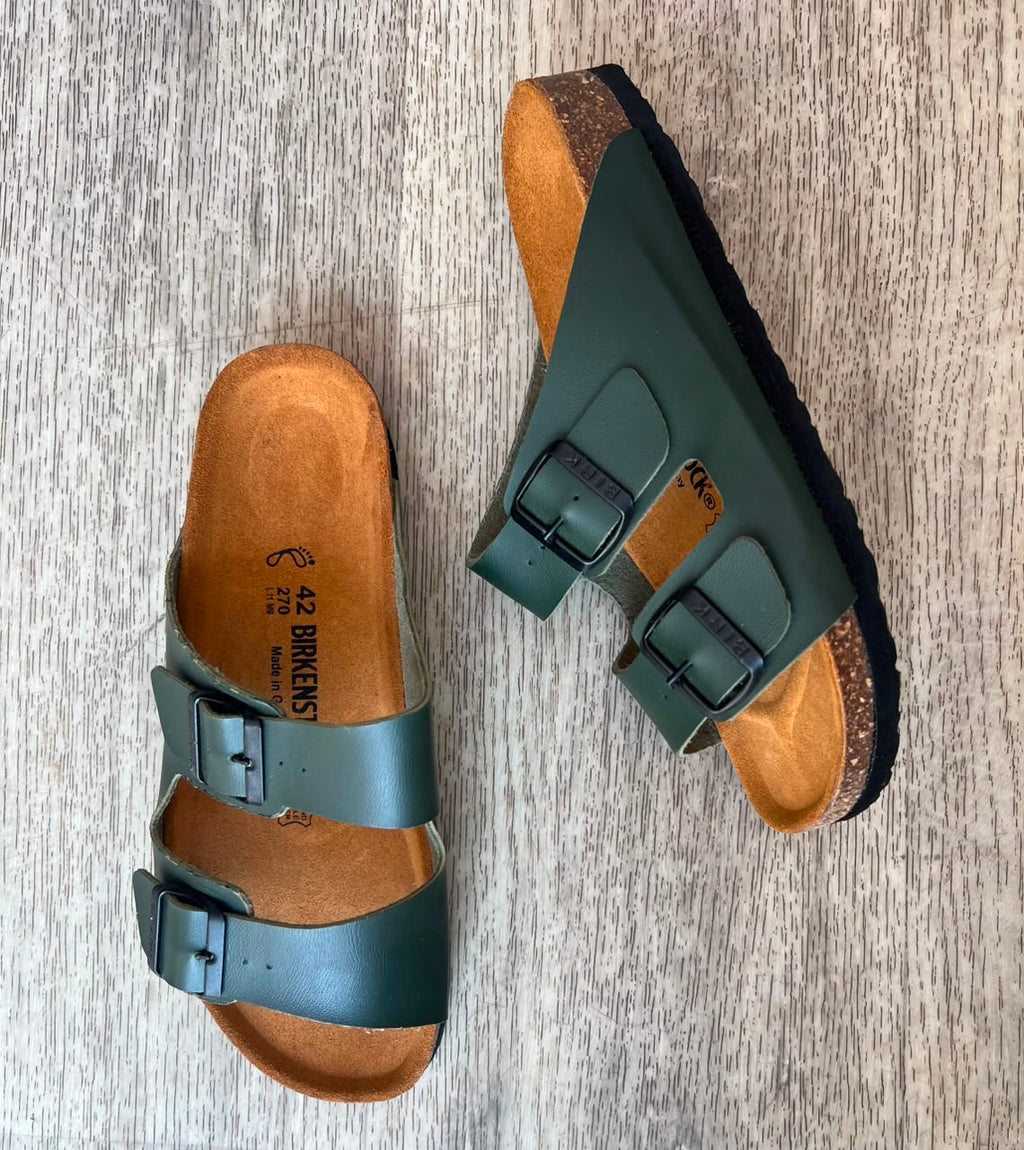 Sandales homme vert mat