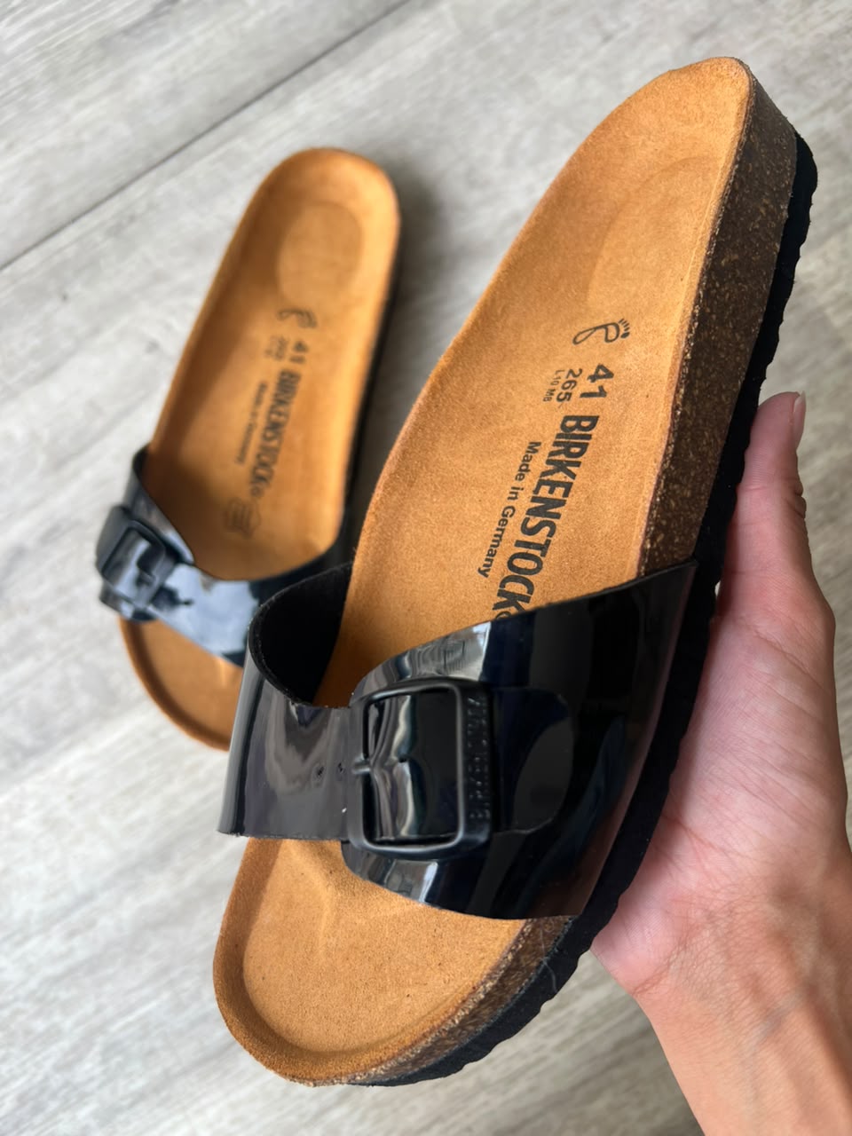 Sandales homme noir vernis
