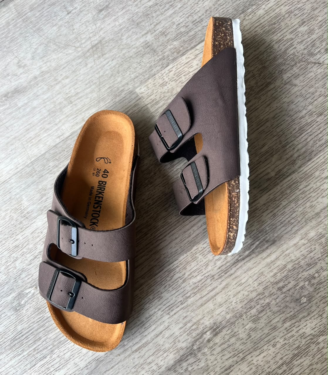 Sandales homme nubuck marron