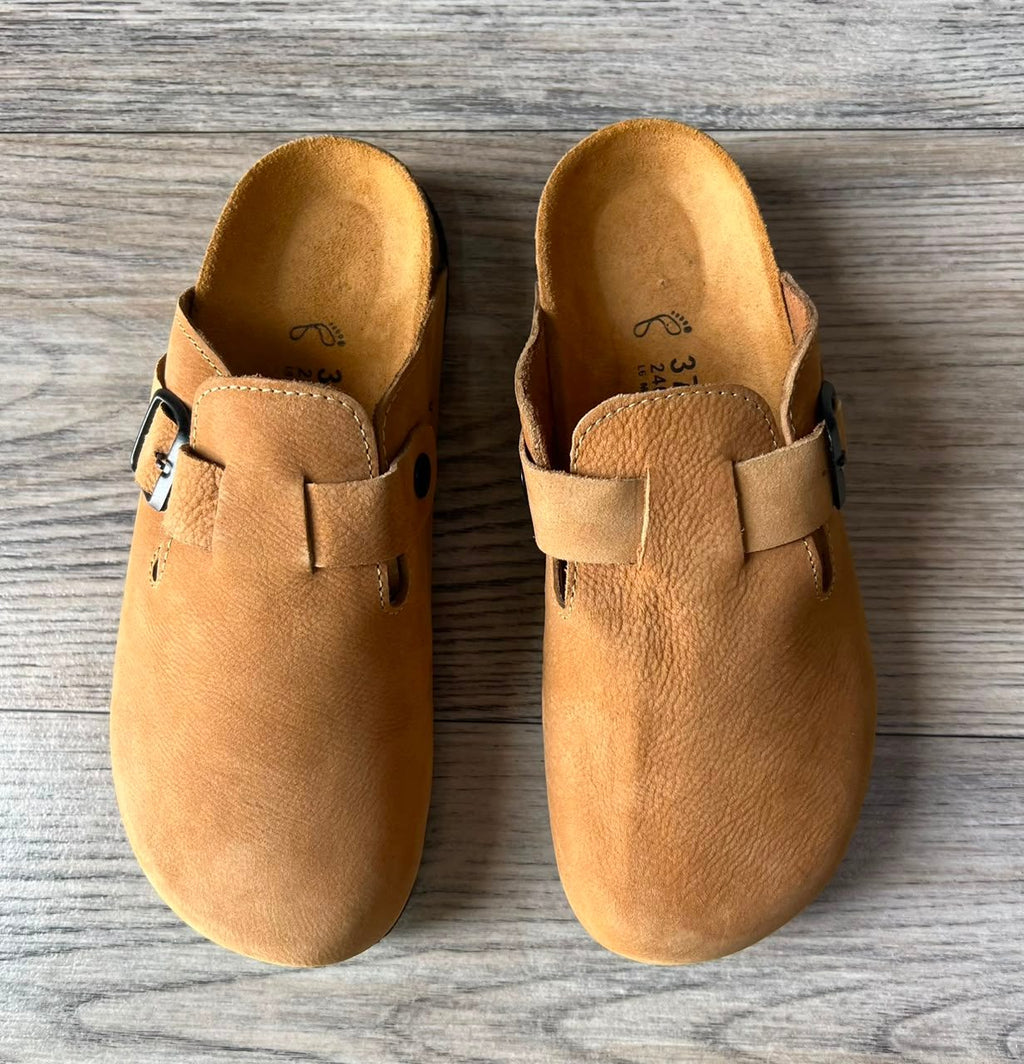 Sabots femme camel