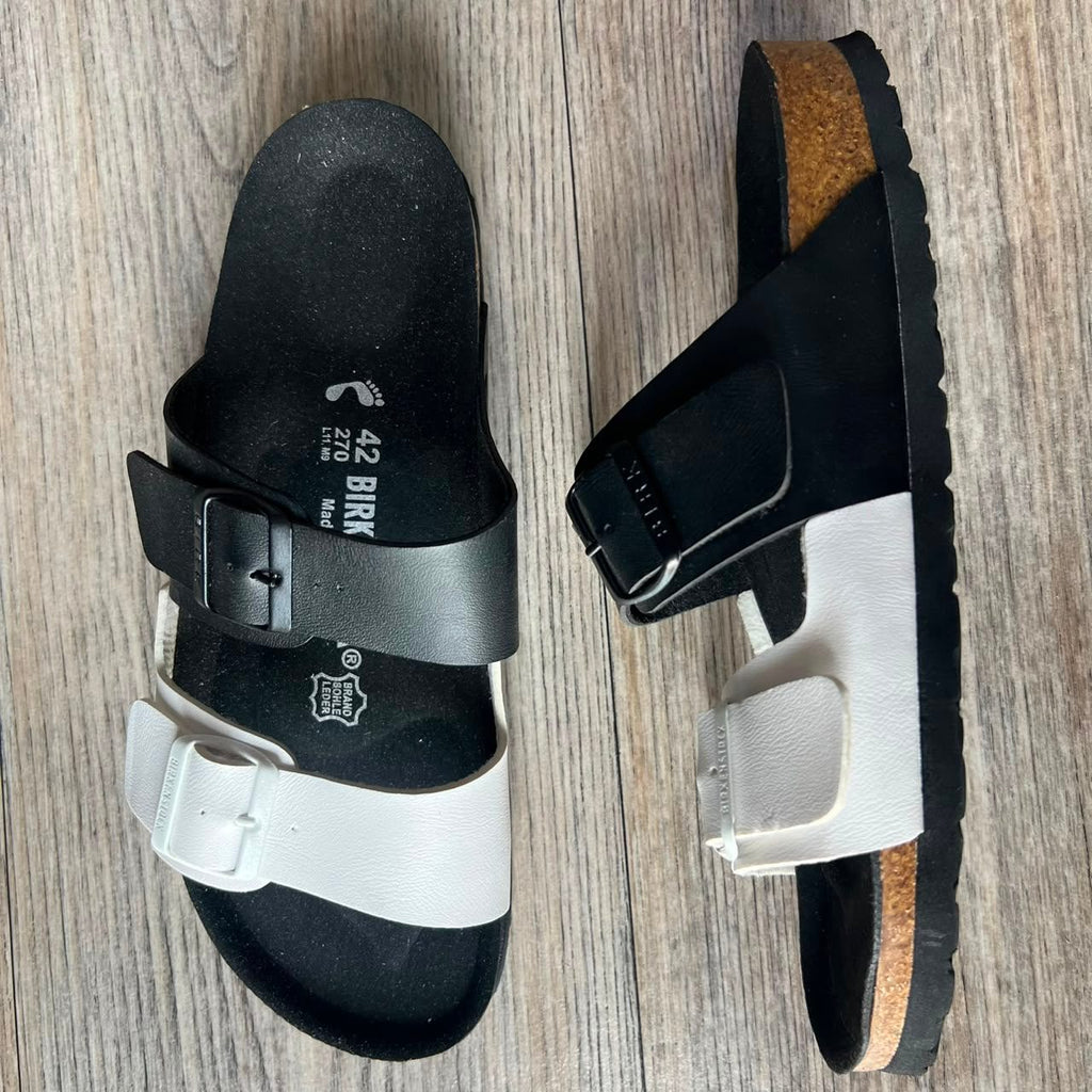 Sandales homme noir et blanc