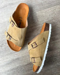 Zurich — Sandale cuir sable homme