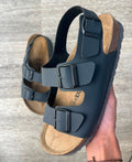 Milano — Sandale nubuck gris homme
