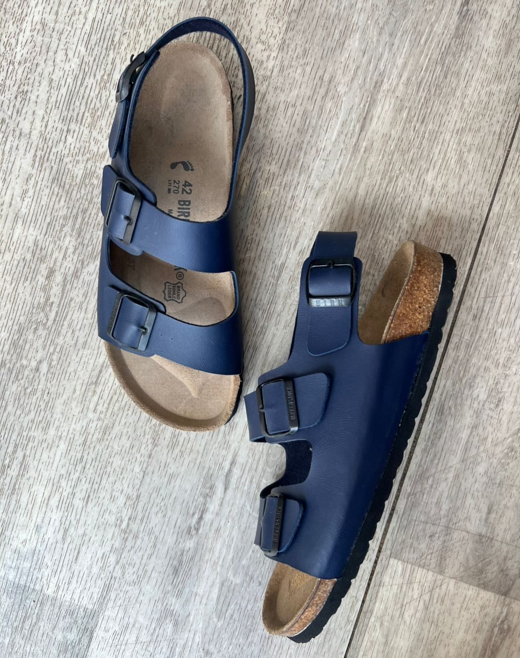 Milano — Sandale bleu mat homme