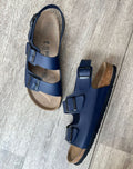 Milano — Sandale bleu mat homme