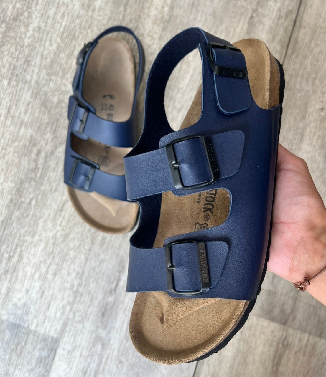 Milano — Sandale bleu mat homme, profil