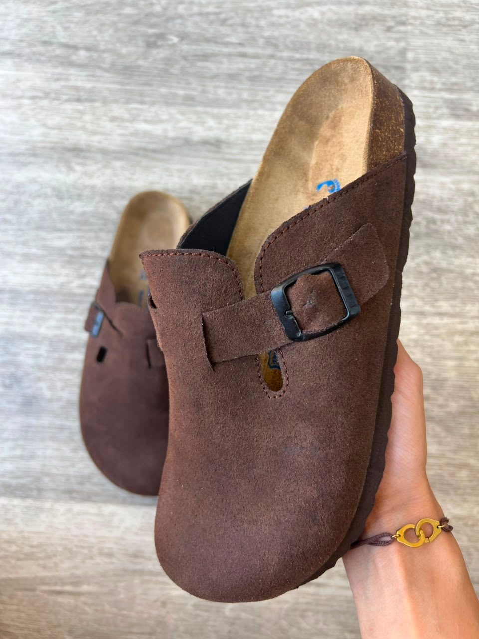 Boston — Sabot marron homme, détail