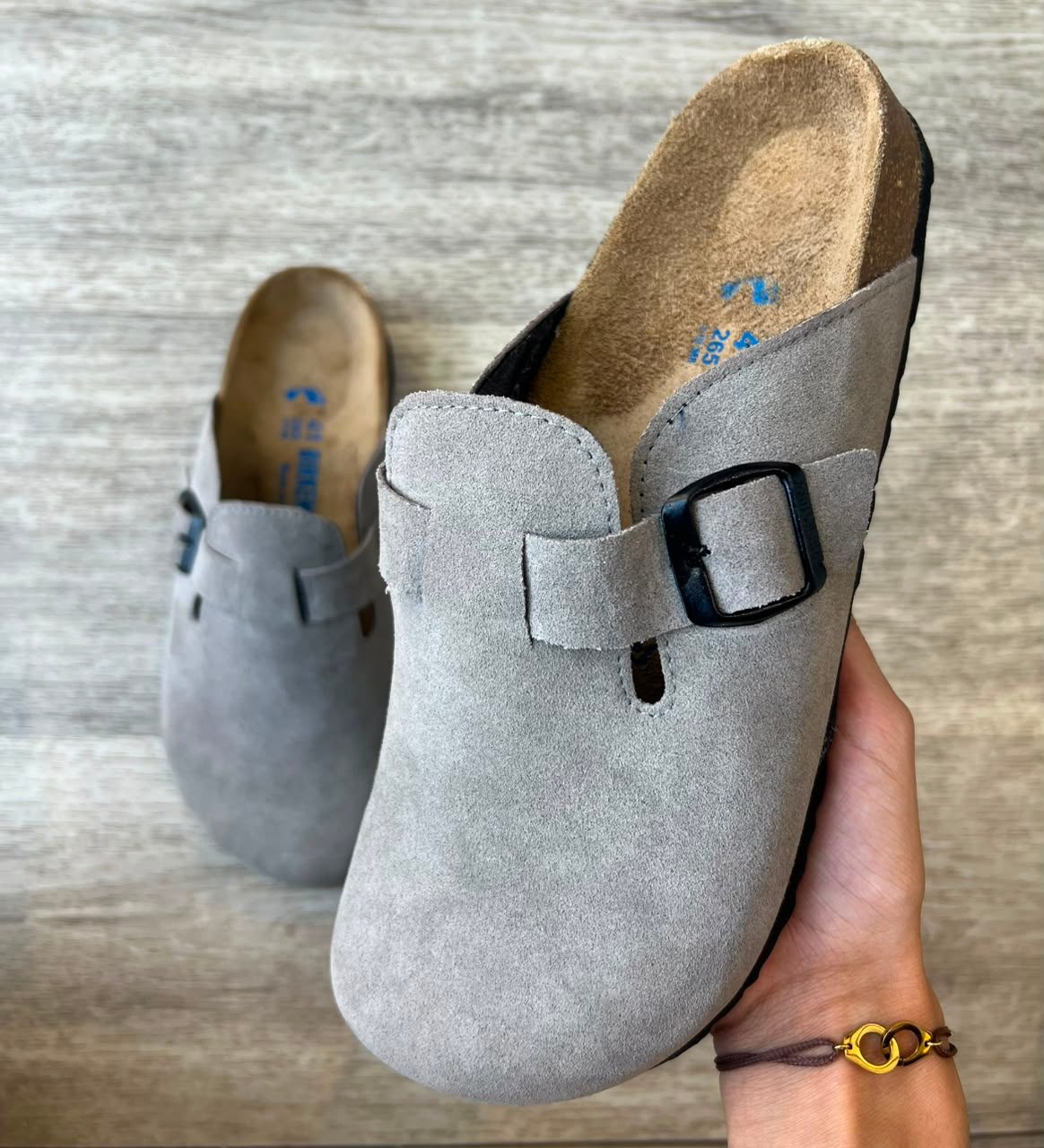 Boston — Sabot nubuck gris homme