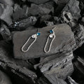 Boucle d'oreille petit carré Blue