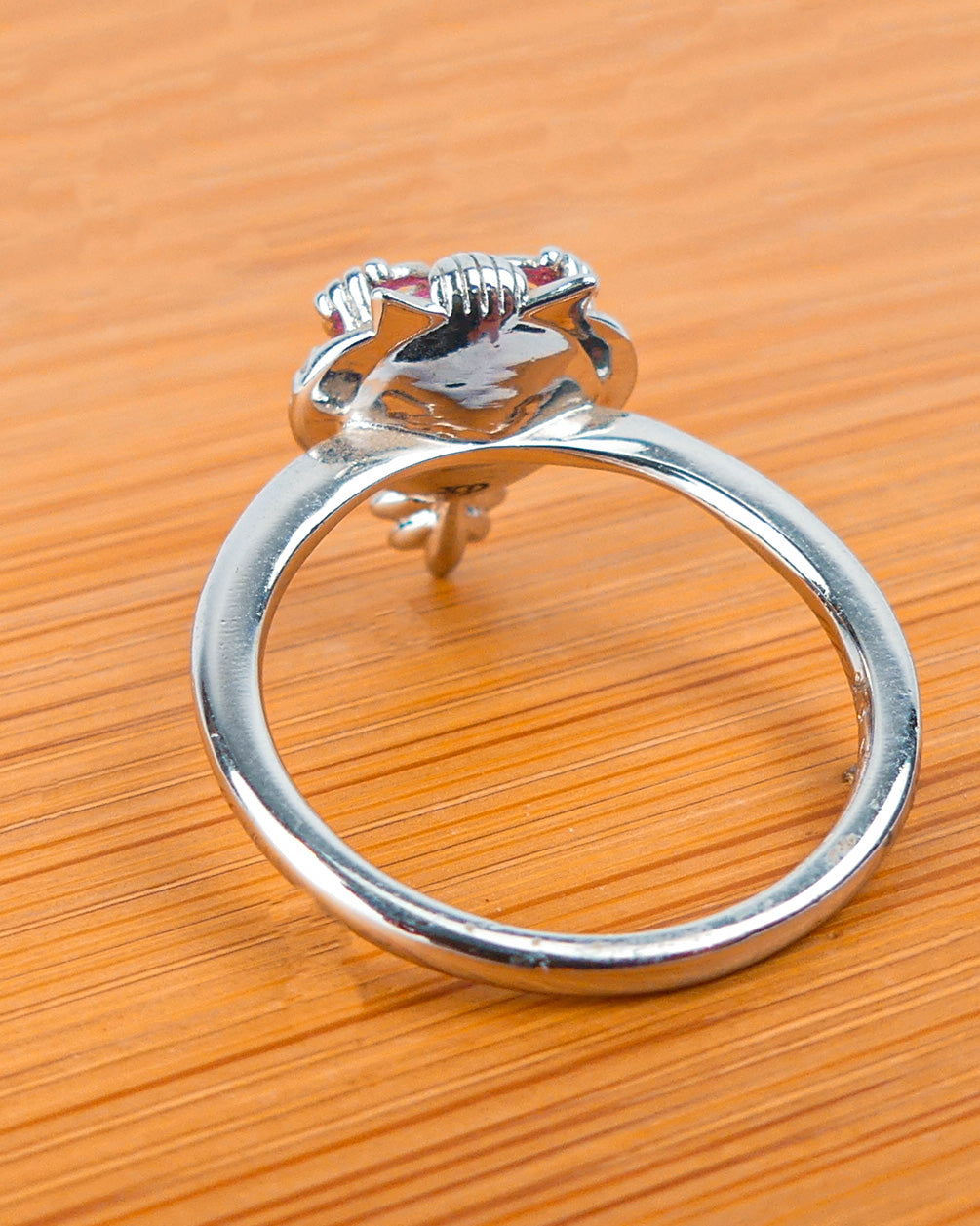 bague pierre hibou rose