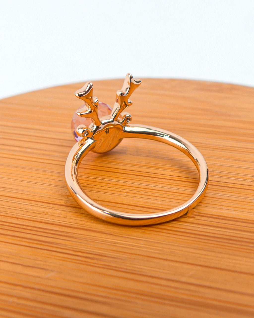 bague gazelle boule rose