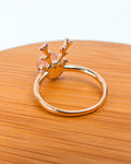 bague gazelle boule rose
