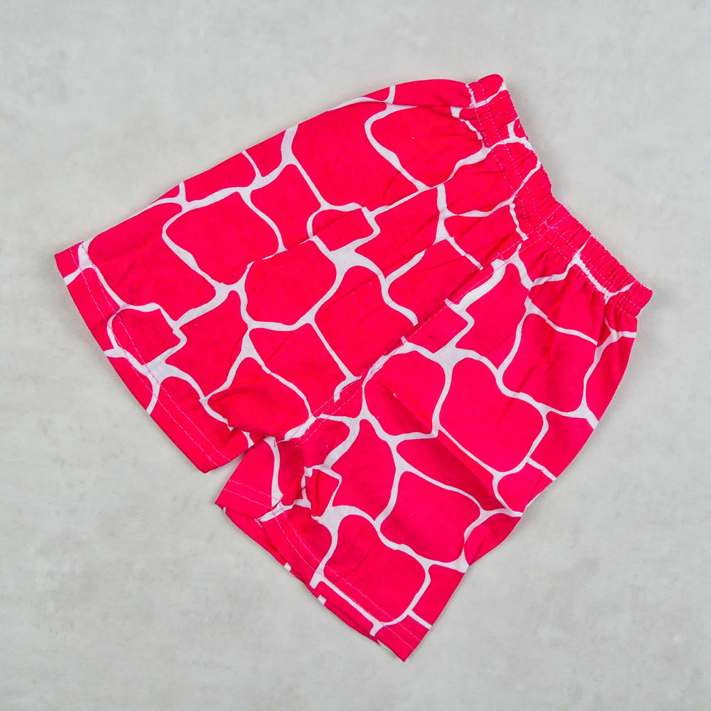 ENSEMBLE BLANC MOTIF GIRAFE ROSE  4310