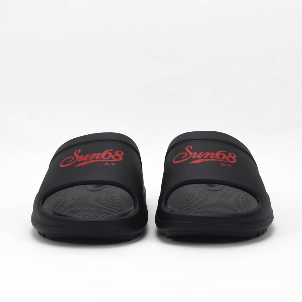 SUN68 Slippers Monoblock X36115-1110-NERO-ROSSO