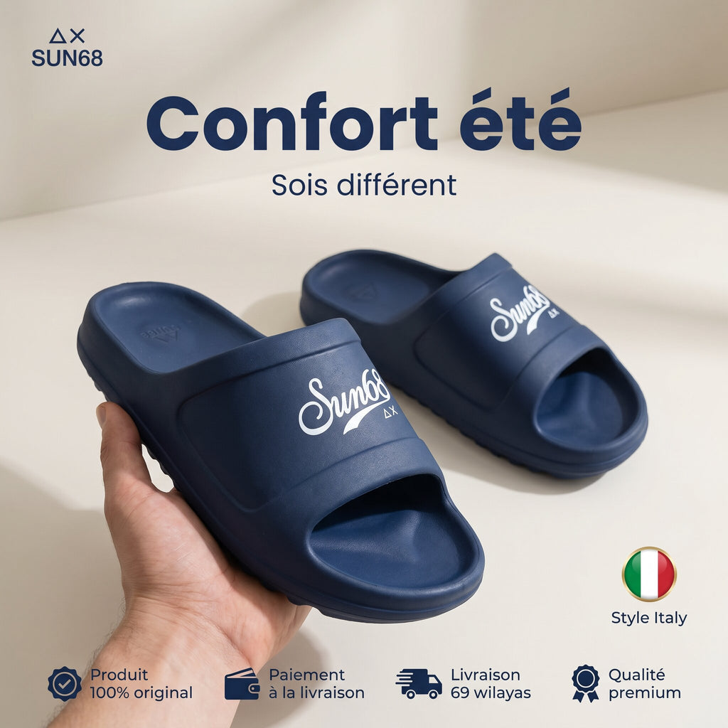 SUN68 Slippers Monoblock X36115-0701-NAVYBLUE