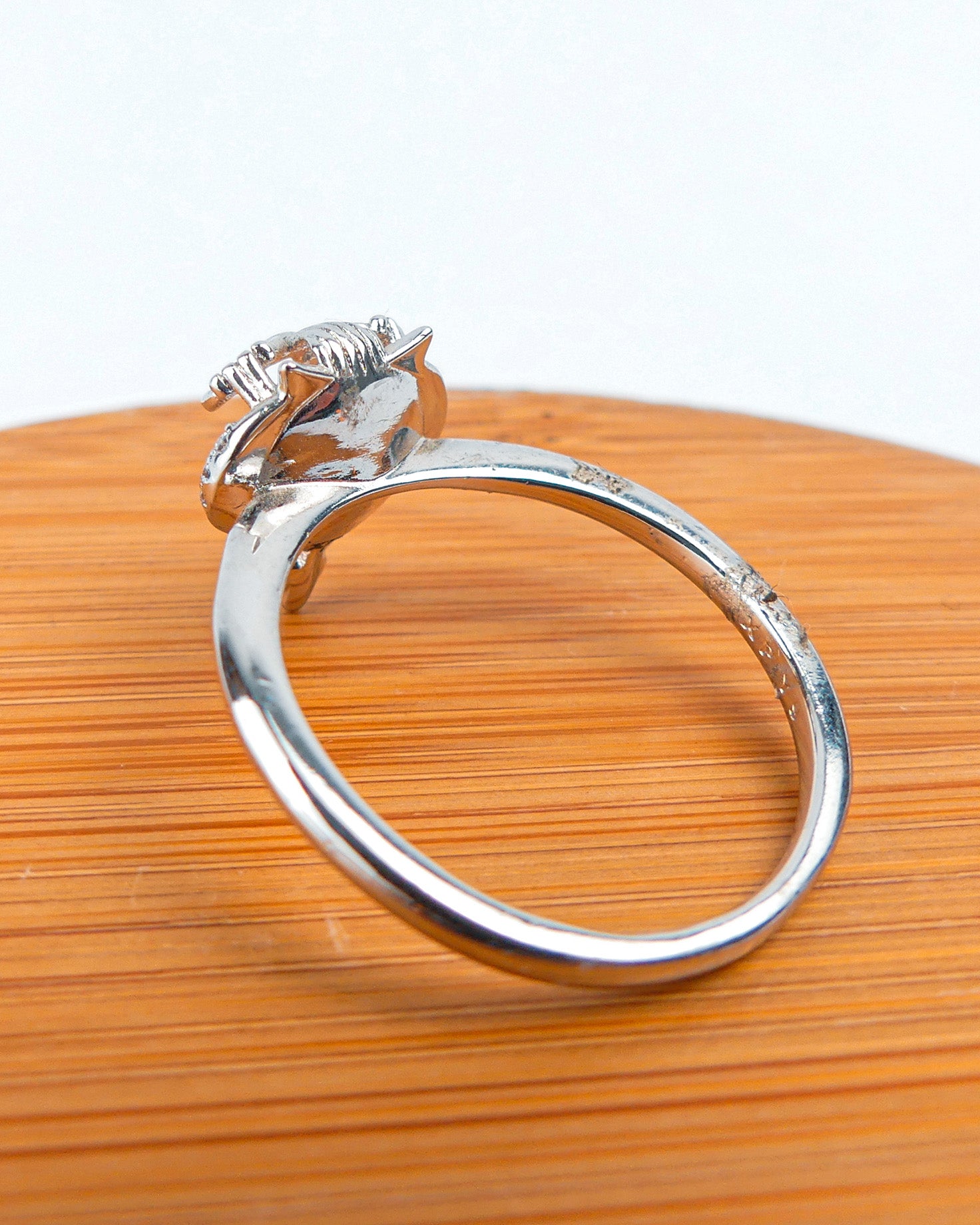 bague pierre hibou blanc