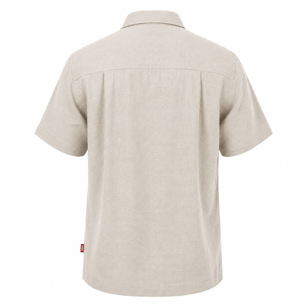 Départ Homme Chemise en Lin Beige MZ139-G21-000740