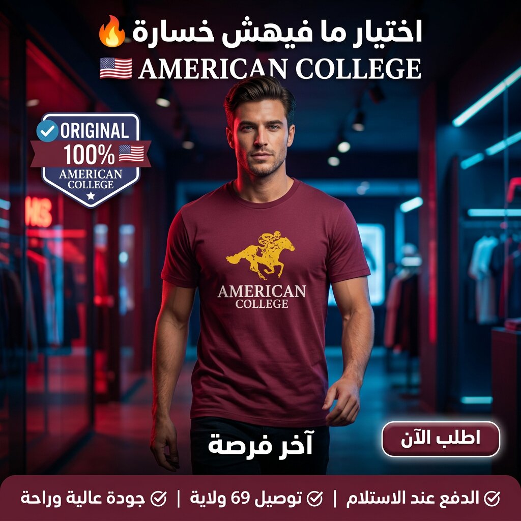 American College t-shirt pour Homme TS260103-DK-RED