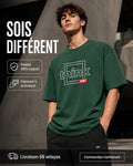 Départ — T-shirt oversize vert pour homme