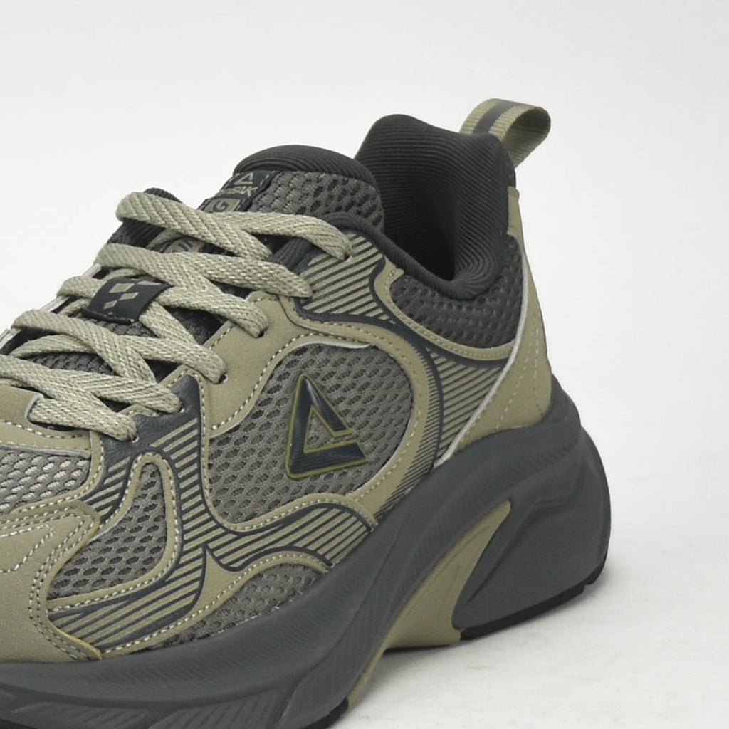 PEAK TRAINING RUNNING SHOES-ASPHALT GREEN/MAGNETIC GREY EXT54437H-N59D