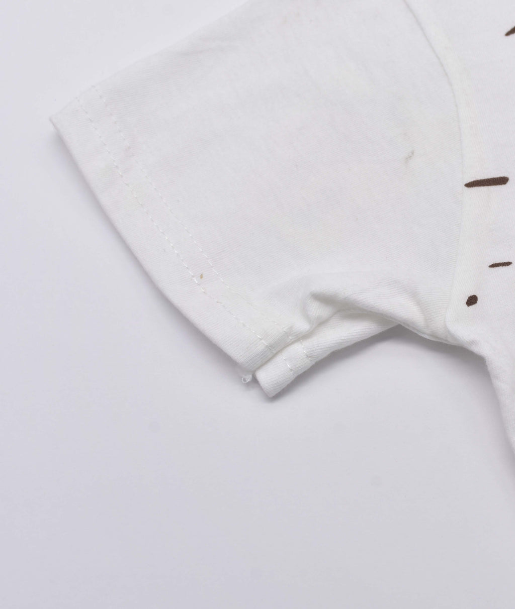 ENSEMBLE BLANC ET MARRON MOTIF -GWENS- 4302