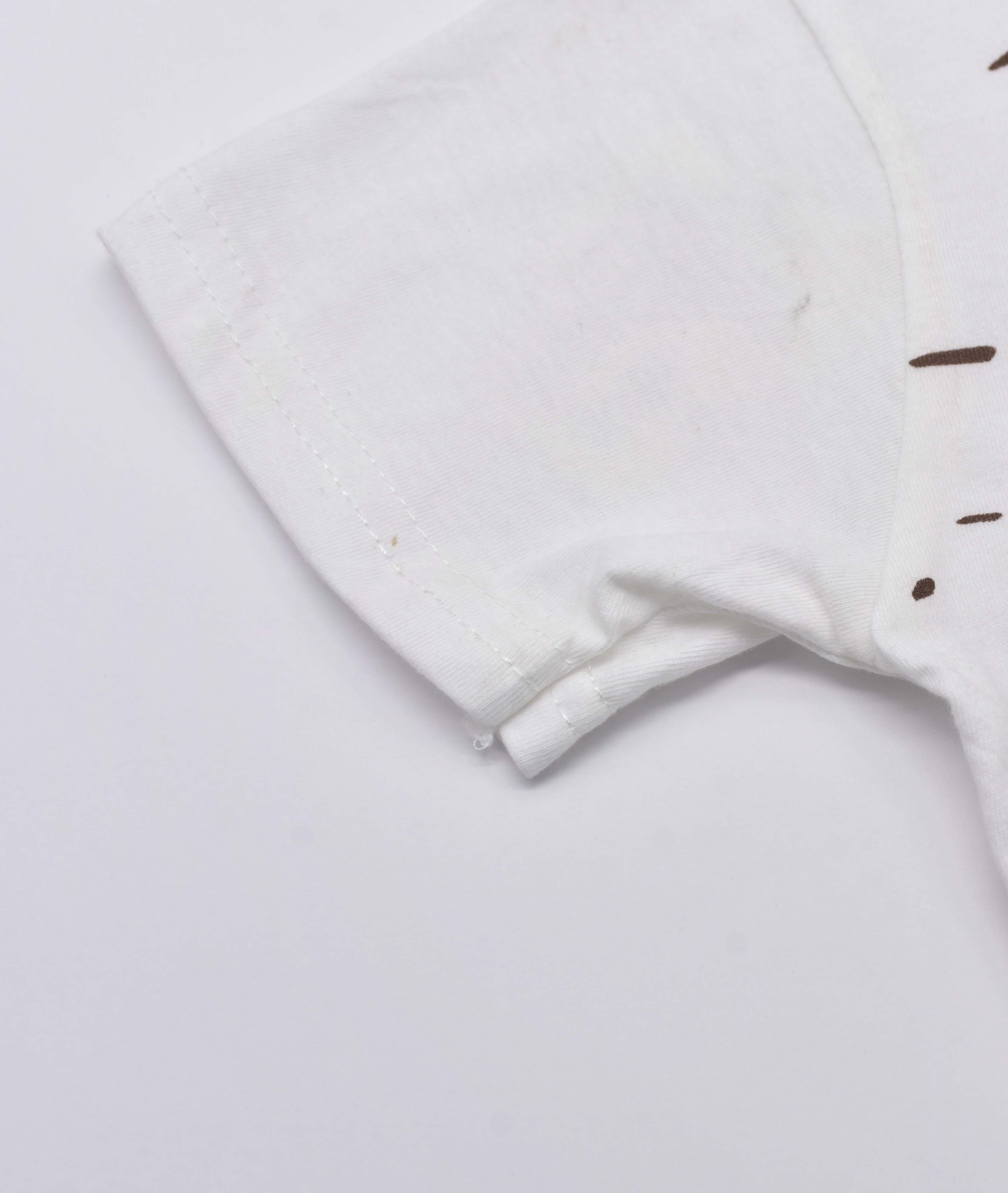 ENSEMBLE BLANC ET MARRON MOTIF -GWENS- 4302