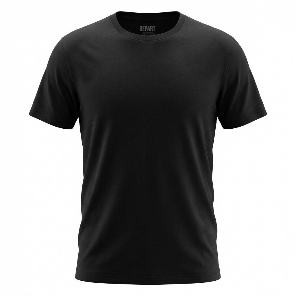 DEPART T-SHIRT HOMME NOIR 100% COTON SIMPLE G23-001601-BLACK