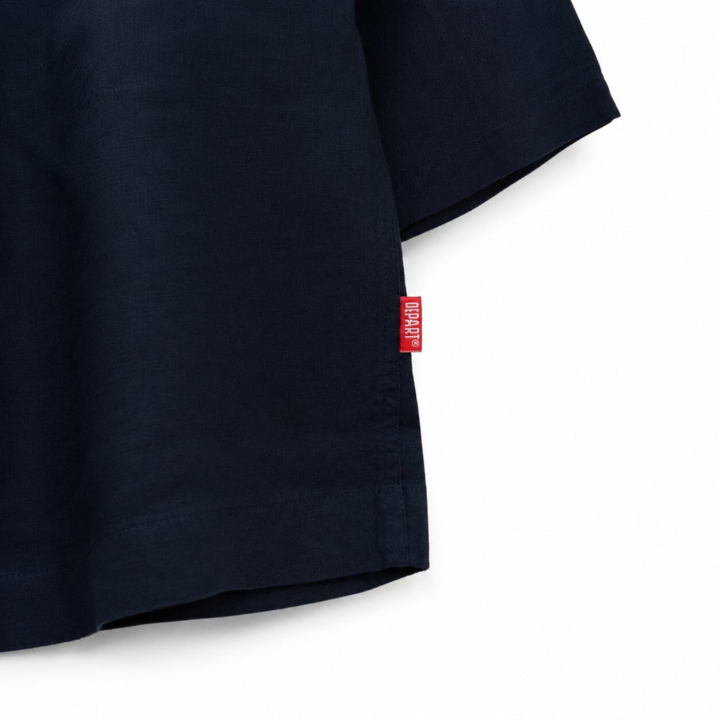 Départ Homme Chemise en Lin Blue MZ139-G21-000743