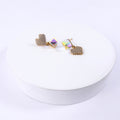 Boucles d'oreilles carré multi couleur