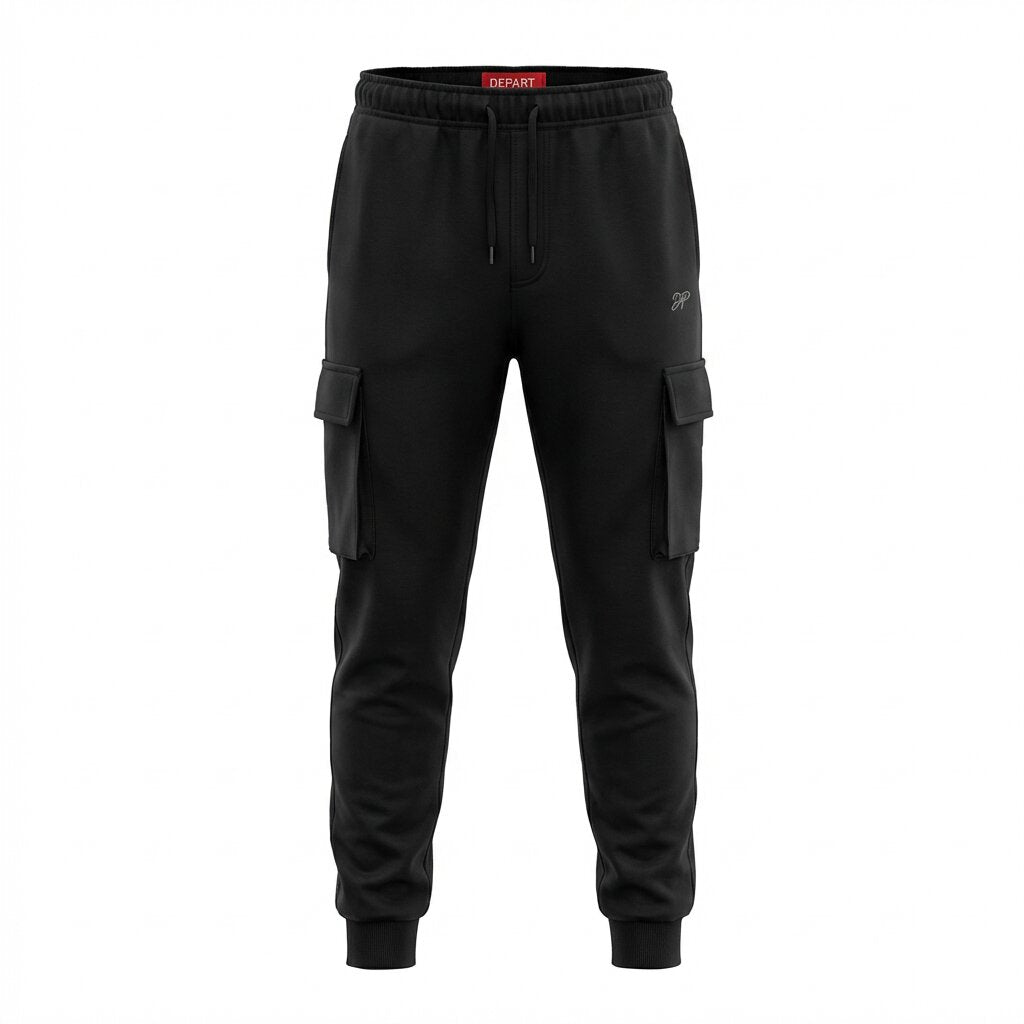 DEPART JOGGING CARGO SLIM HOMME NOIR G23-003077-BLACK