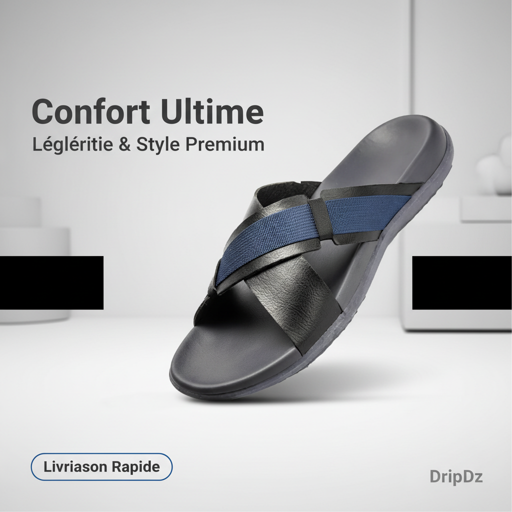 PUCA ROYAL SLIDER 02 أسود أزرق 11241