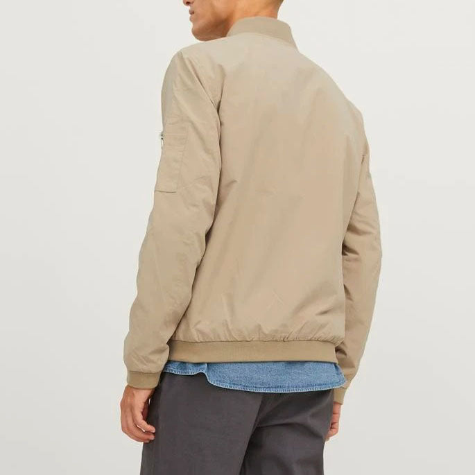 JACK & JONES BOMBER JOMER BOMBER BEIGE 12165203/SWX-MHI-2022 BEIGE