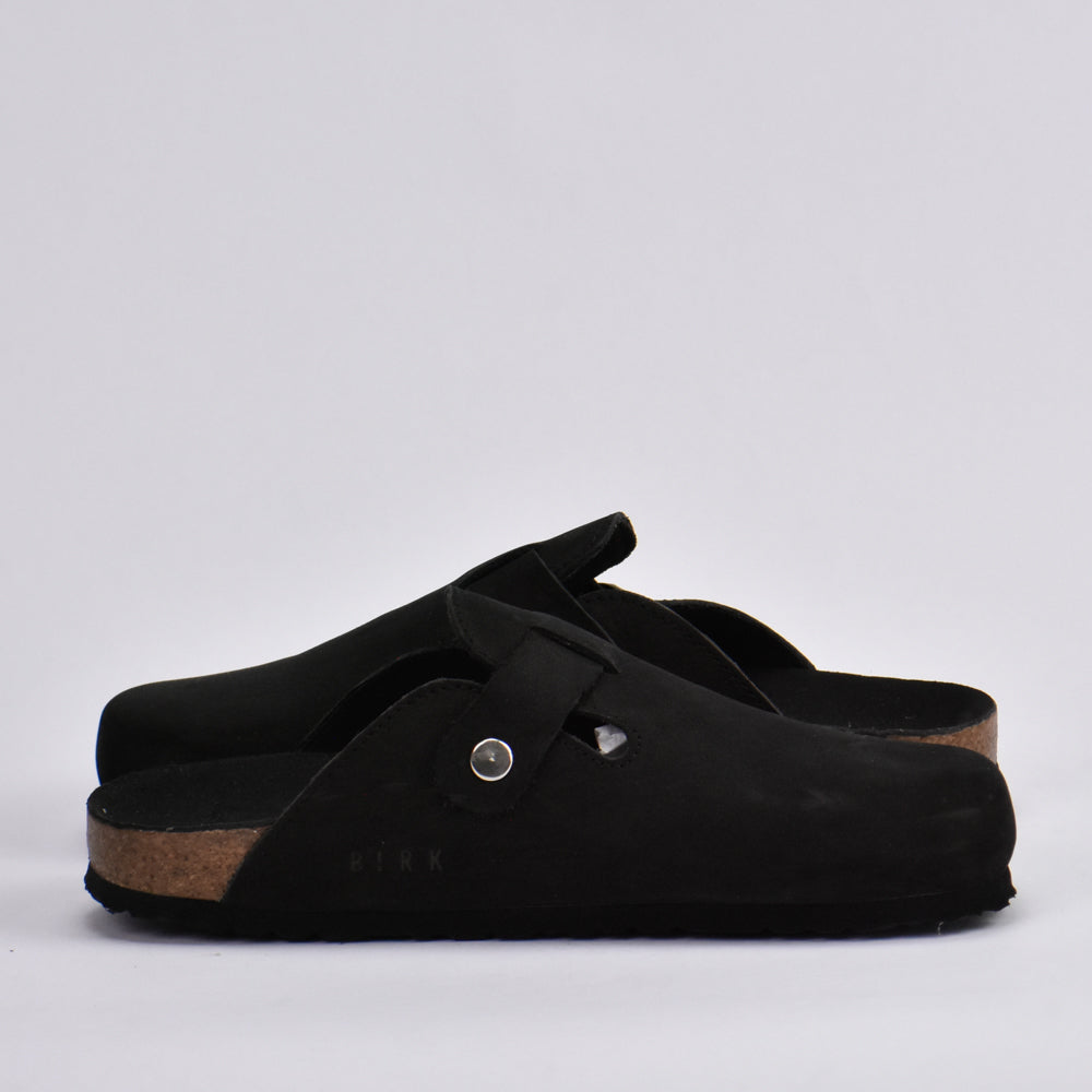 BIRK SABOT NUBUCK NOIR PLANTA NOIR
