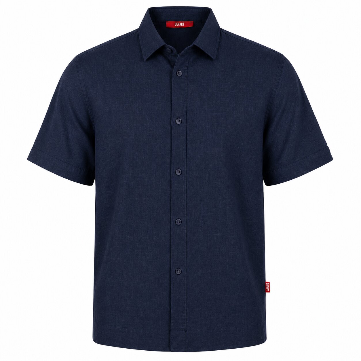 Départ Homme Chemise en Lin Blue MZ139-G21-000743
