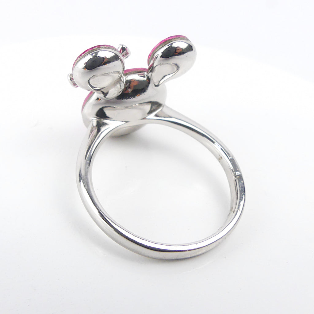 bague mickey mousse rose