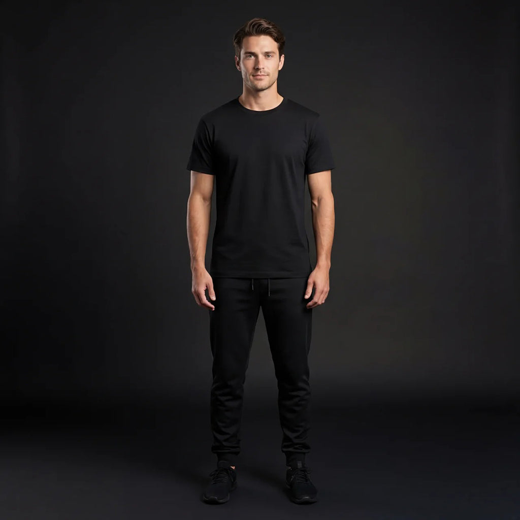 DEPART T-SHIRT HOMME NOIR 100% COTON SIMPLE G23-001601-BLACK