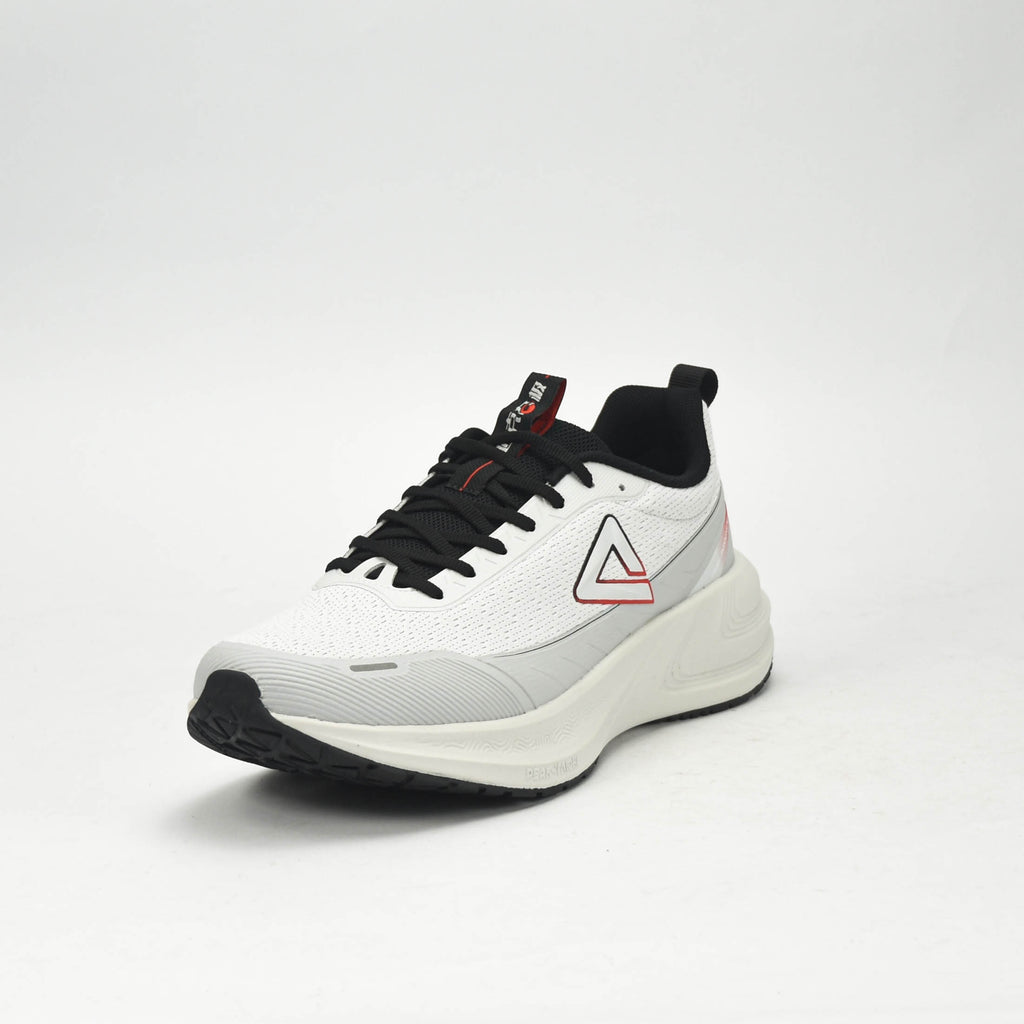 PEAK CUSHION RUNNING SHOES-LT.GREY/BLACK EXT54387H-2220