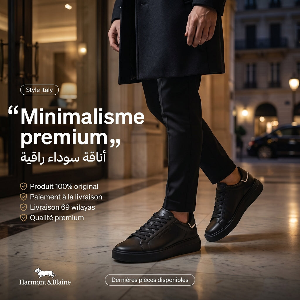 Harmont and Blaine Calf Sneakers Homme  EFM252-020-AA0-A4