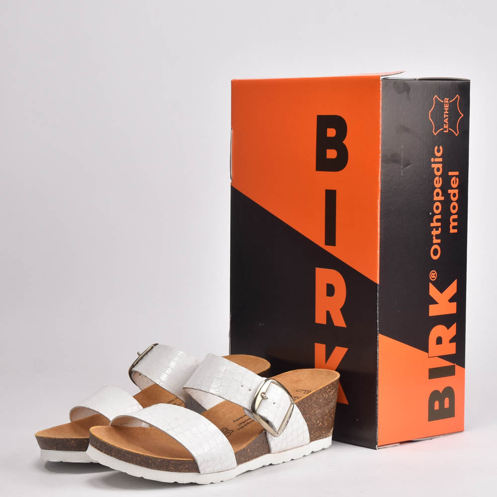 BIRK BLANC CROCO  F-50-BKF-202BC