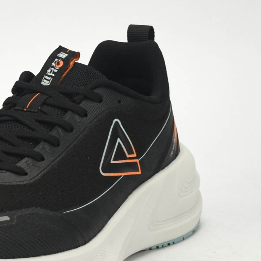 PEAK CUSHION RUNNING SHOES-BLACK/LT.GREY EXT54387H-2022