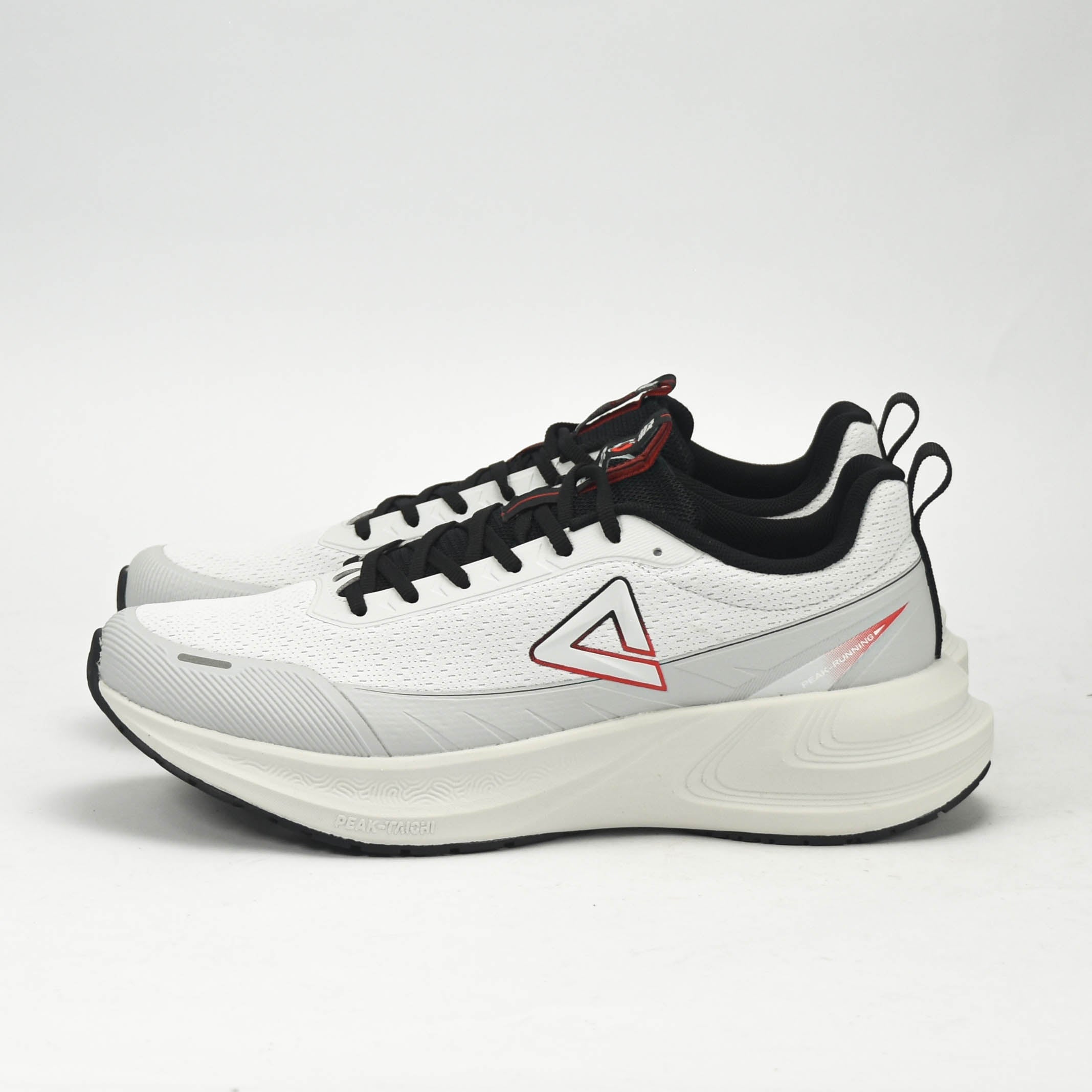 PEAK CUSHION RUNNING SHOES-LT.GREY/BLACK EXT54387H-2220