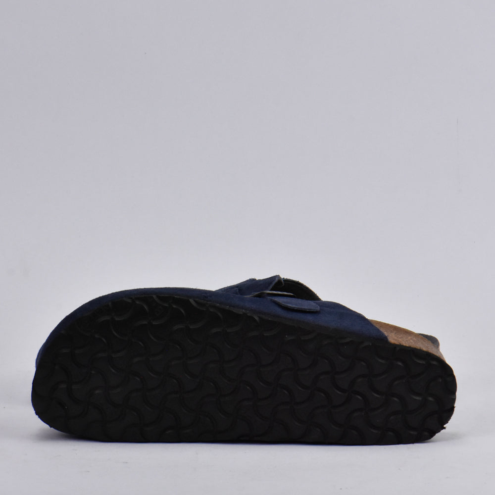 BIRKSBOT NUBUCK BLEU PLANTA GRIS