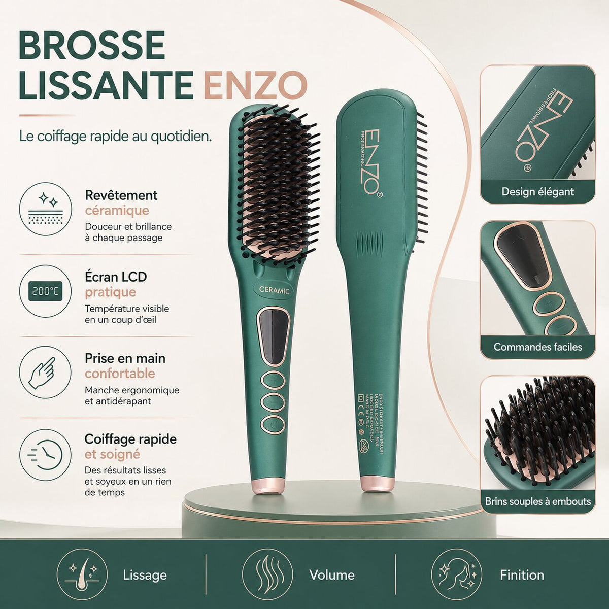 Brosse Lissante Céramique ENZO EN-4105
