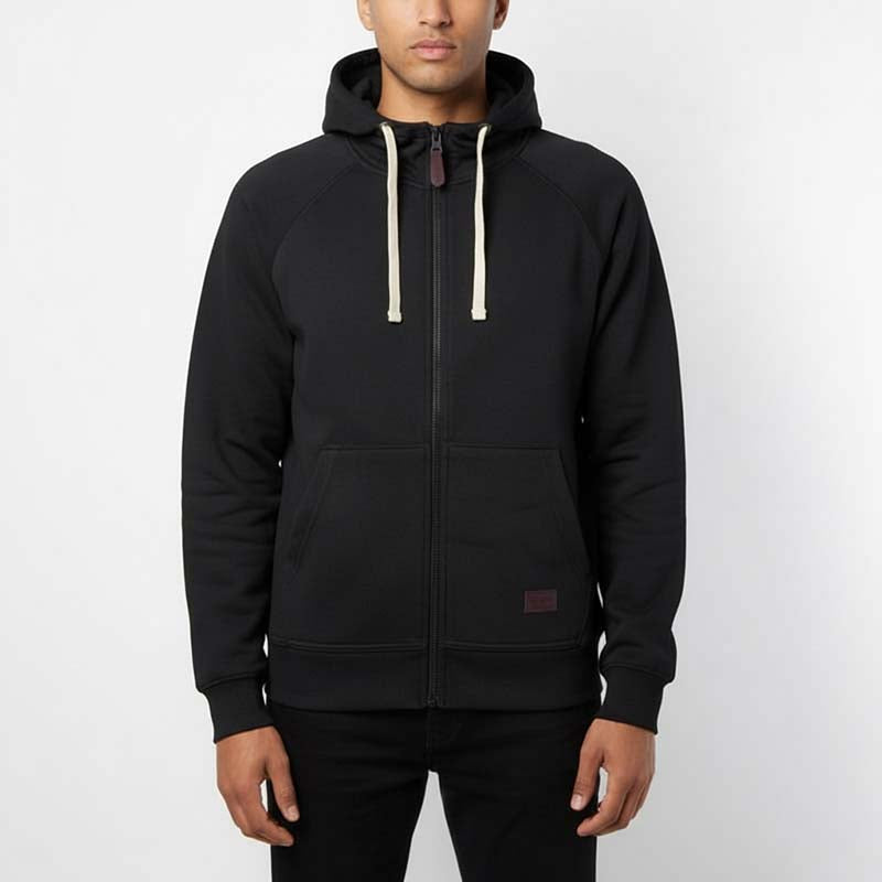 Sweat à capuche zippé homme NOIR DL-14N