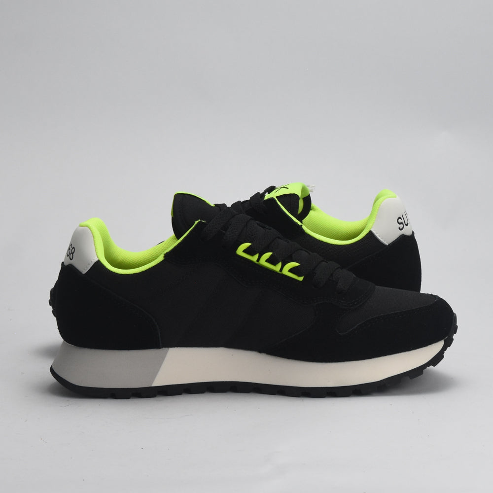 BASKET SUN68 JAKI FLUO 11 NERO Z44115-11