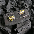 Boucles d'oreilles pendantes cœur jaune